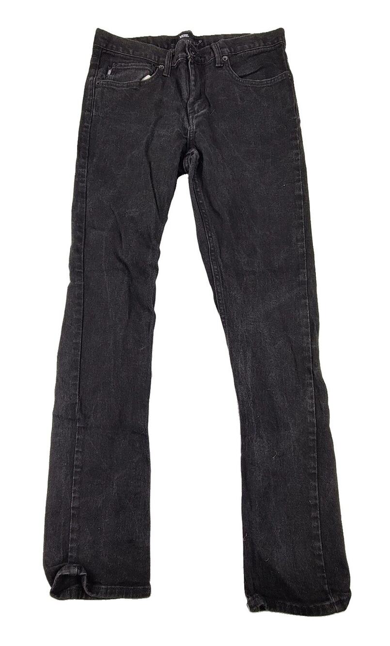 Vans VN000K4DBLK Jeans Mens 30x30 Black Charcoal Wash Skinny Slim Denim Pockets
